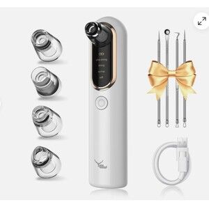 Blackhead Remover Vacuum Pore Extractor Remover for Face & Nose White Color NEW